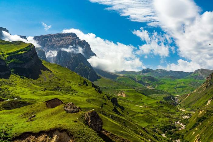 Caucasus Mountains in northern Azerbaijan