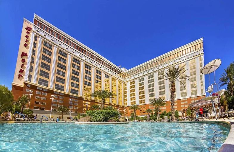 South Point Hotel Casino & Spa exterior pool.jpg