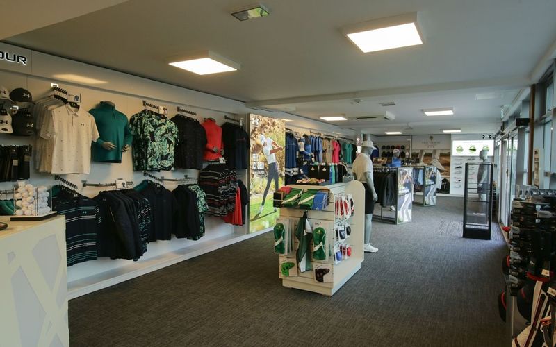 Inside view of pro shop and leisure store at old thorns