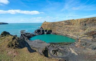 The Blue Pool at Abereiddy on the Pmebrokeshire coast in Wales
