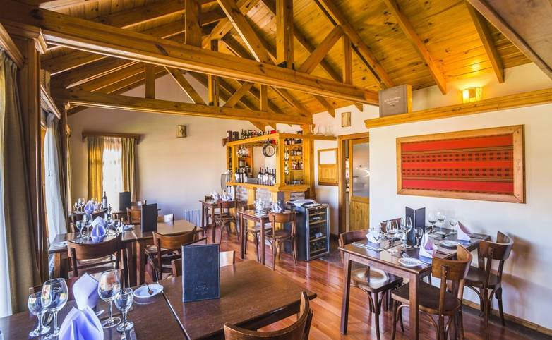 Patagonia -Restaurant at Inn Hosteria Senderos, El Chalten, Santa Cruz Province, Argentinian  Argentina.JPG