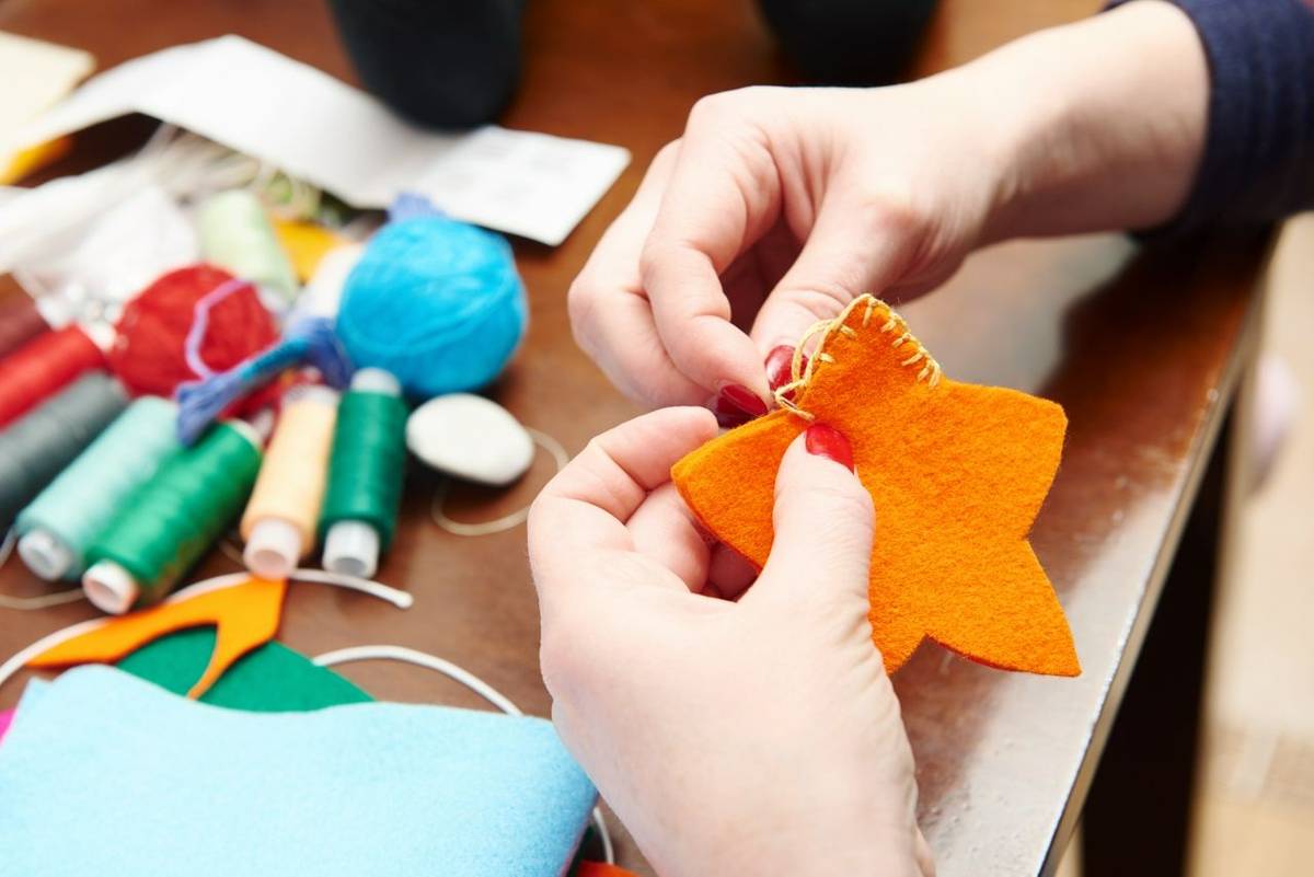 hand made felt Christmas tree decoration