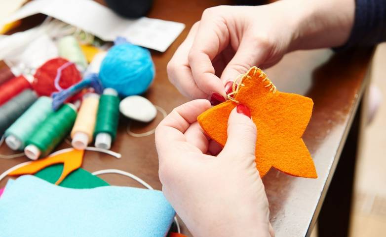hand made felt Christmas tree decoration