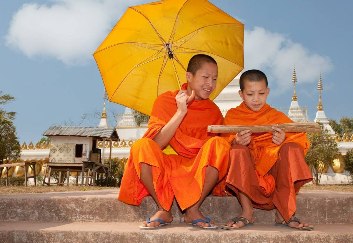 Buddhistische Mönche Asien