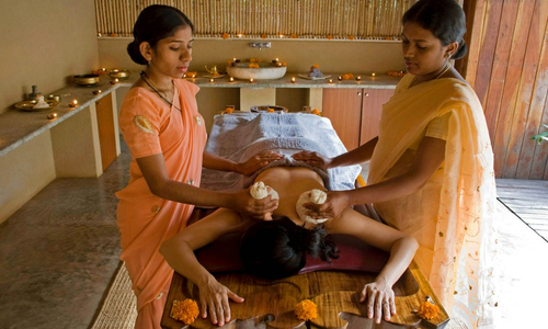 woman getting a massage 