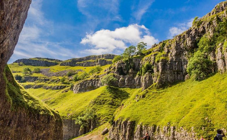 Amazing rock formations at Gordale Scar, Mallham, Yorkshire, UK