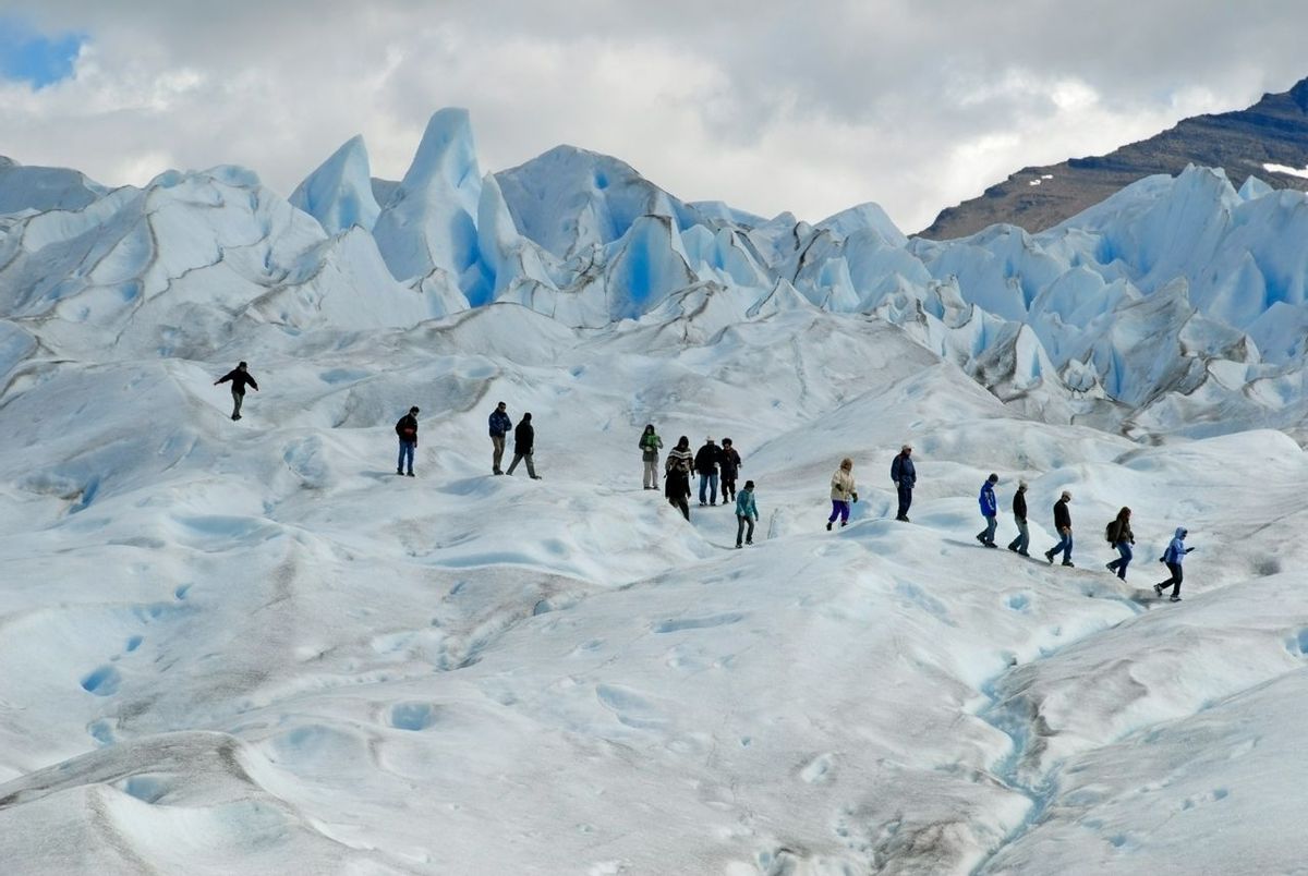 Trekking on Perito Moreno glacier, Argentina.Glaciares National Park, Patagonia, Argentina.