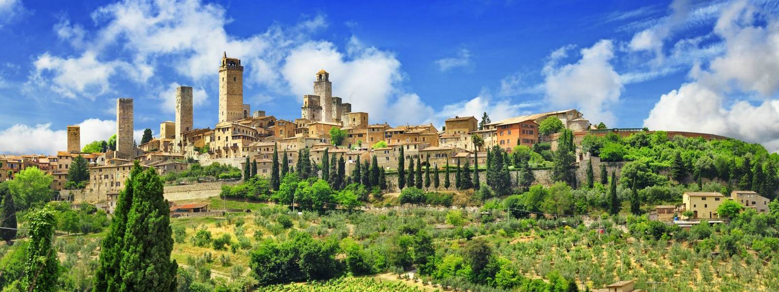 panorama of beautiful San Gimignano, Tuscany. Italy
