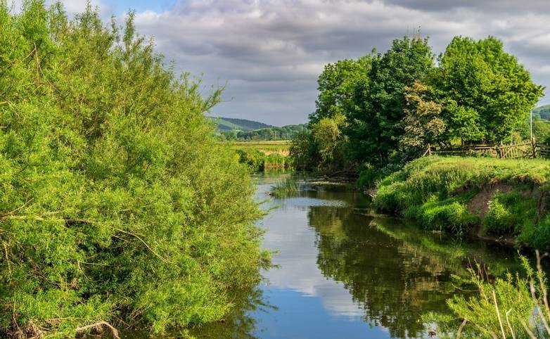 River Aire, North Yorkshire, England, UK