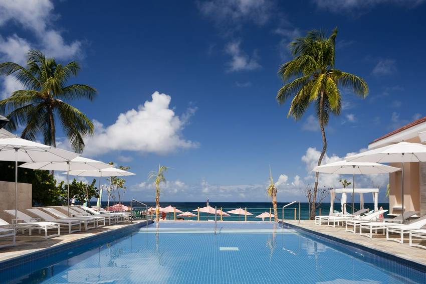 The swimming pool at BodyHoliday in St Lucia
