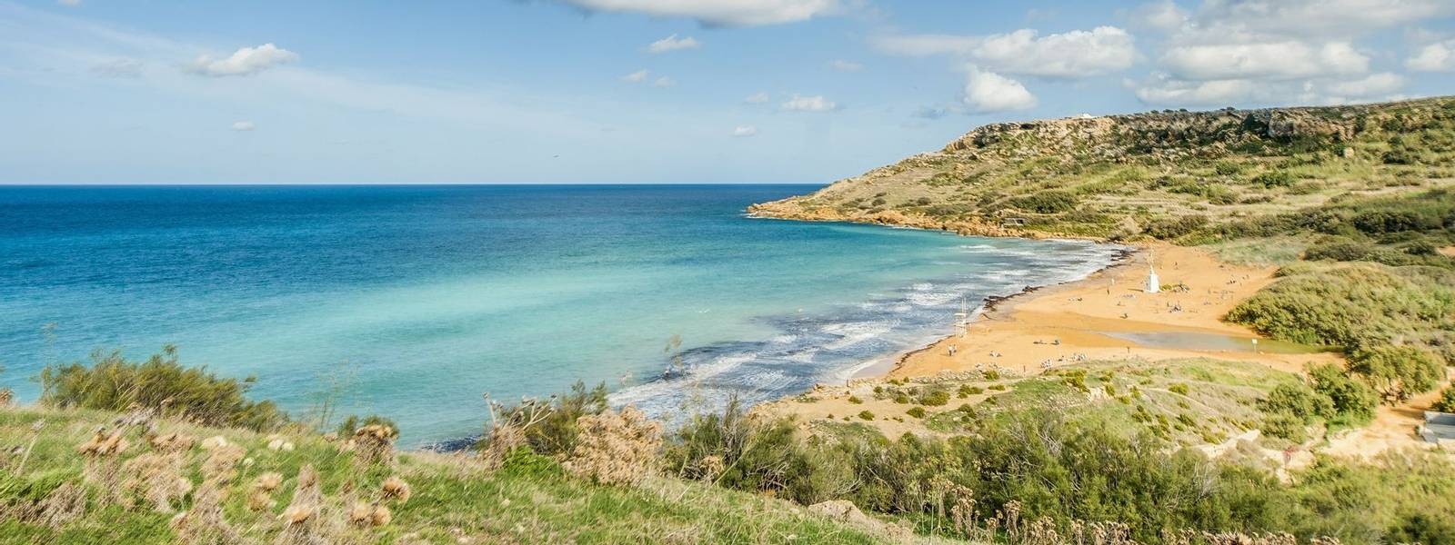 Ramla Bay, on the northern side of Gozo, Malta