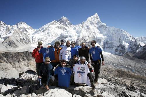 Our group on the summit of Kalapatar (5,545m)