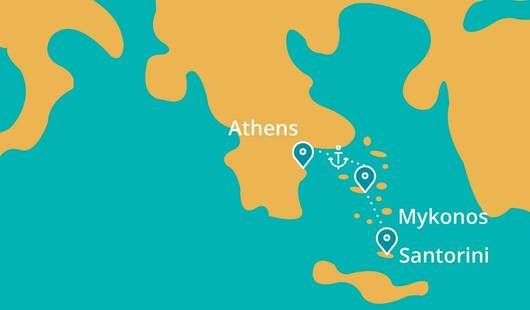 Greek Island Hopper Map NEW