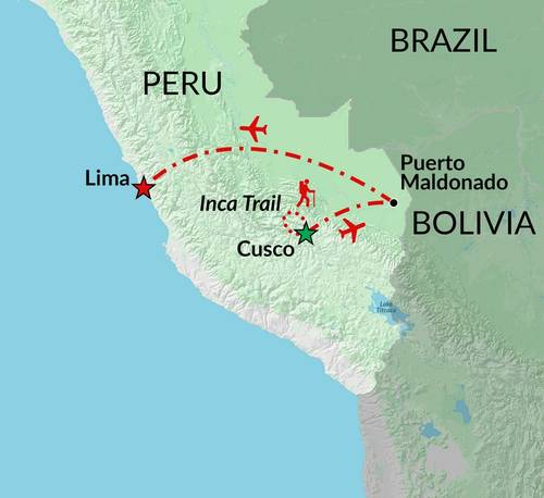 CUSCO to LIMA (12 days) Incas & Amazon (Inc. Amazon Jungle)