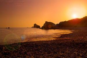 Aphrodite Hills Beach Sunset