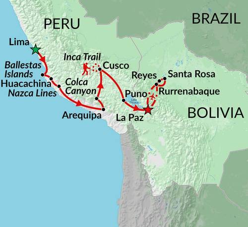 LIMA to LA PAZ (26 days) Peru & Bolivia Explorer (Inc. Amazon Jungle)
