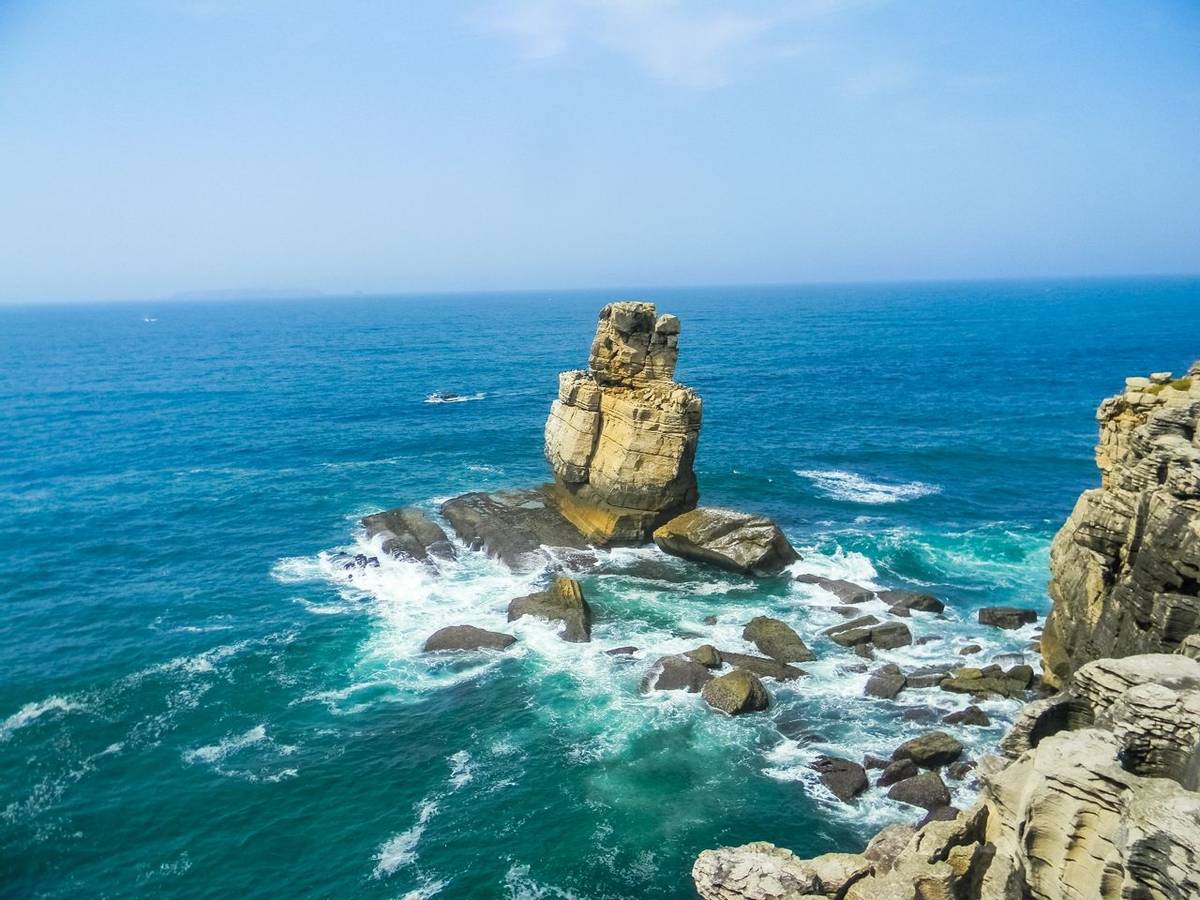 Landscape of Cabo Carvoeiro in the Atlantic Ocean, Portugal