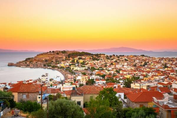 Sunset views of Mytilene Castle, Lesbos, Greece shutterstock_767057020.jpg