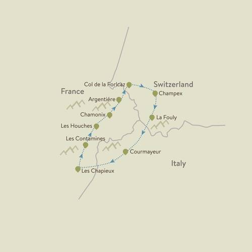Tour Du Mont Blanc Itinerary Map