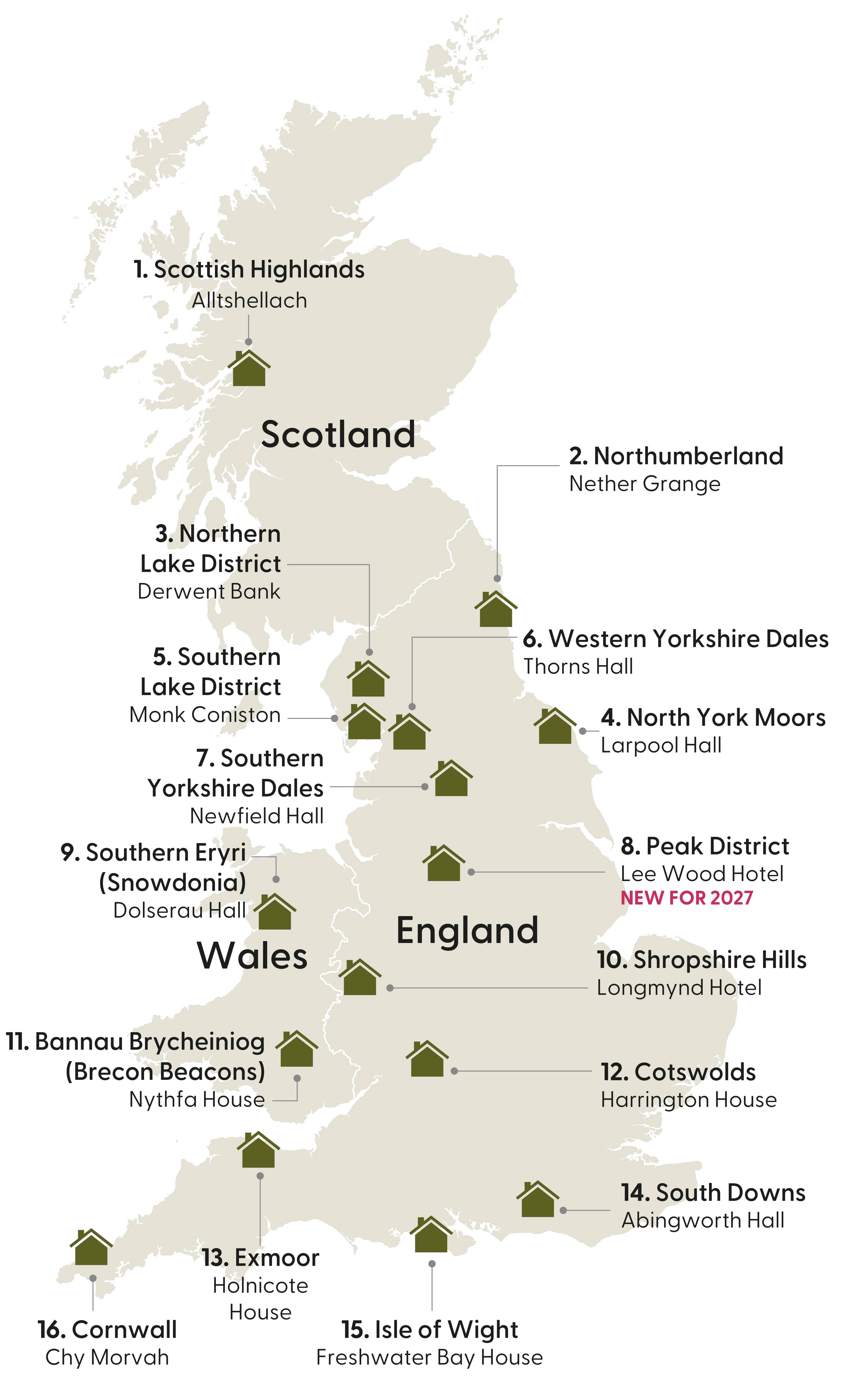 Country house location map