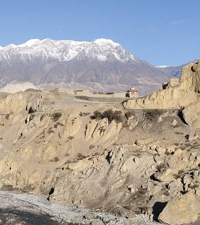 View of Tangge village in Upper Mustang