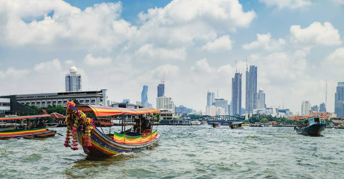River taxi on Chao Phraya River, Bangkok, Thailand