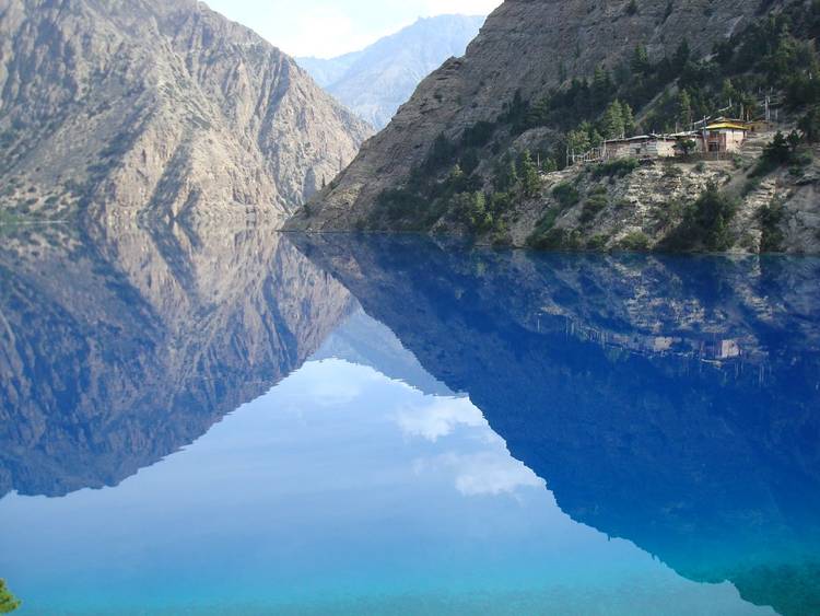 Phoksundo Lake on Upper Dolpo trek in Nepal