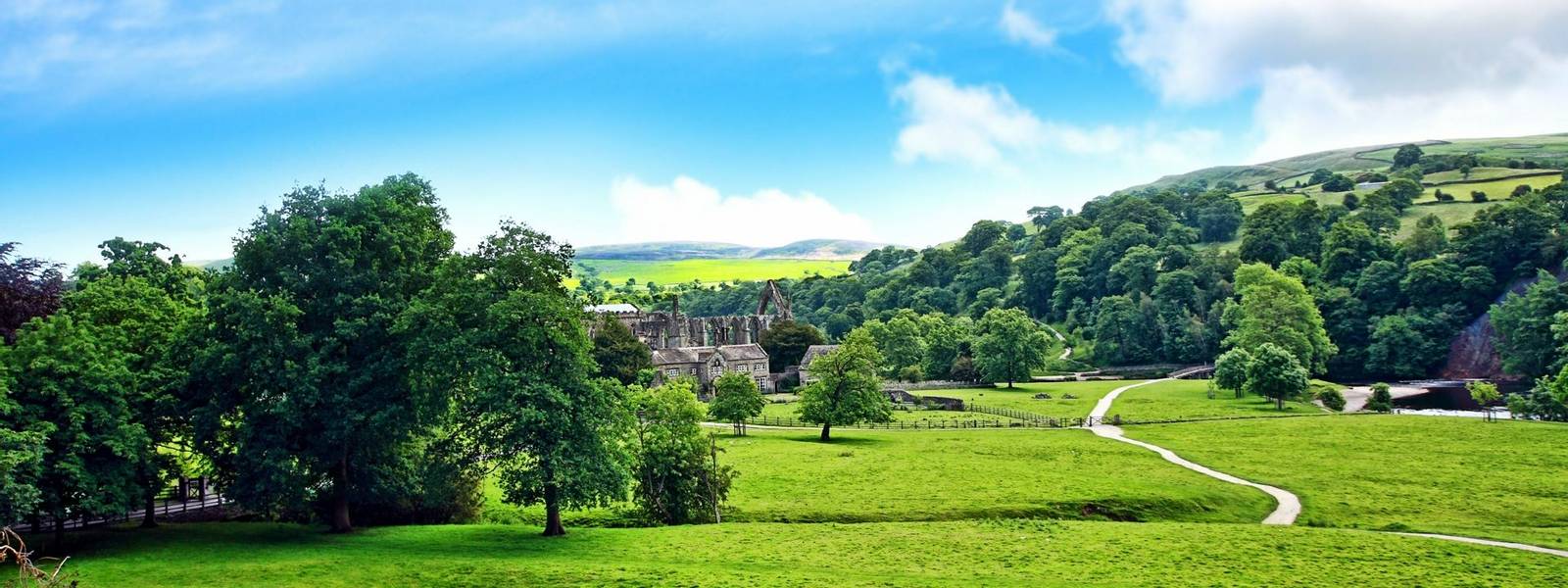 Bolton Abbey in North Yorkshire, England 