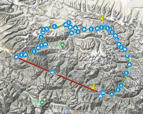 Google Maps for Nepal Far West GHT
