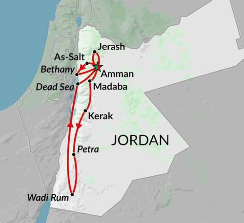 AMMAN to AMMAN (7 days) Best of Jordan