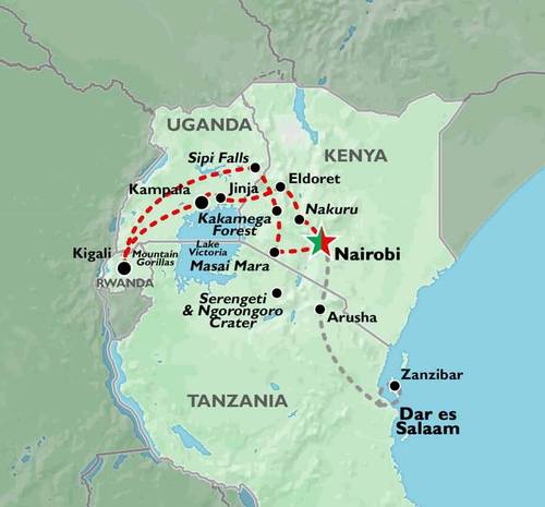 NAIROBI to NAIROBI (19 days) Gorillas & Gameparks