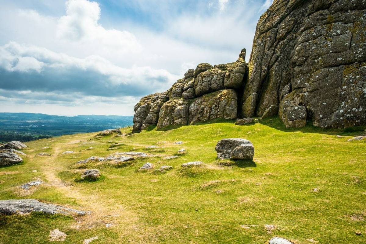 Haytor Rock, in Dartmoor National park, Devon, England, UK.