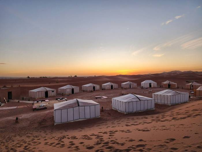 Camp Al Koutban at sunrise