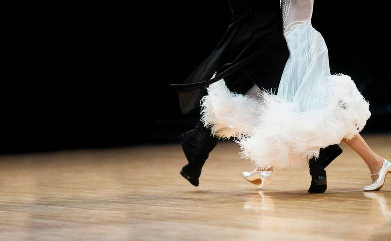 Woman and man dancer latino international dancing