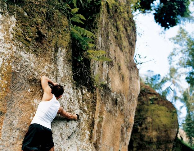 Rock climbing at COMO Shambhala Estate is a fantastic activity for a singles fitness holiday