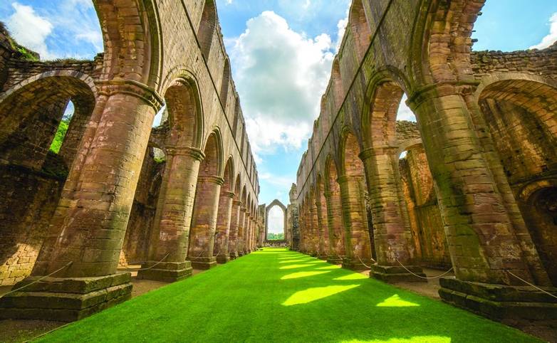 Fountains Abbey in North Yorkshire