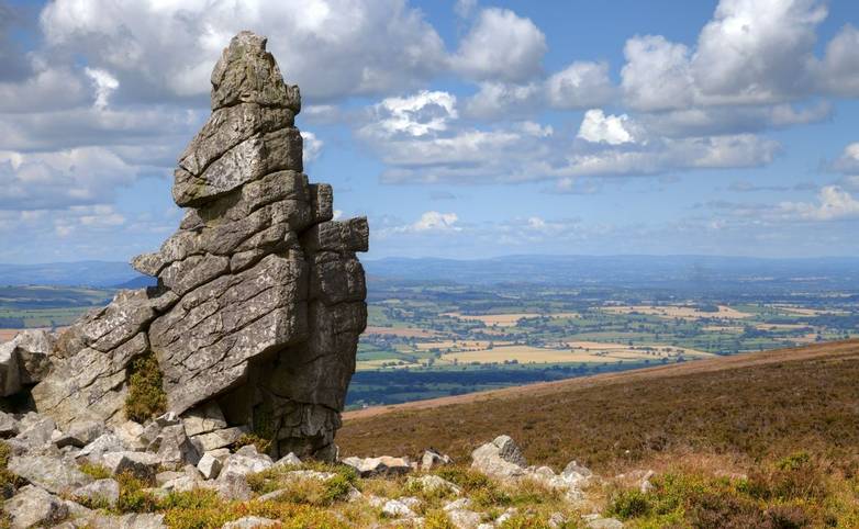 Rocky outcrop at Stiperstones, Shropshire, England