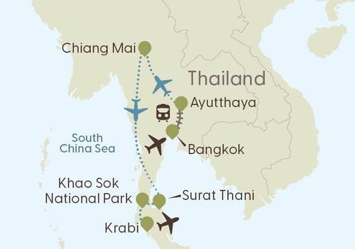 Itinerary Map - Discover Thailand