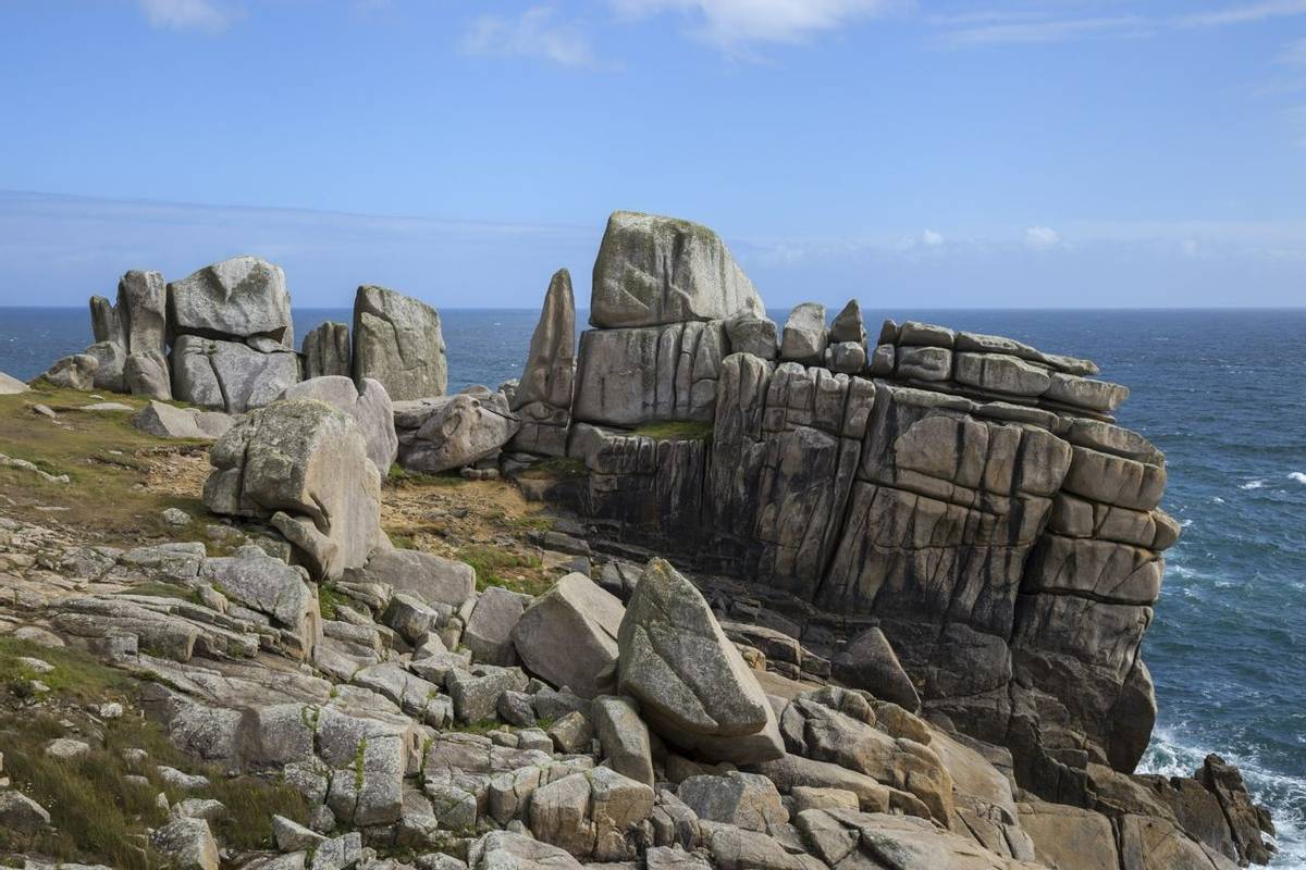 Unusual rock formations, Peninnis Head, St Mary's, Isles of Scilly, England