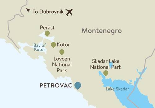 Montenegro Itinerary Map