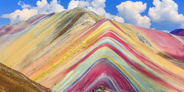 Vinicunca, Cusco Region, Peru. Montana de Siete Colores, or Rainbow Mountain.