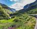 View from the most beautiful train journey Flamsbana between Flam and Myrdal in Aurland in Western Norway