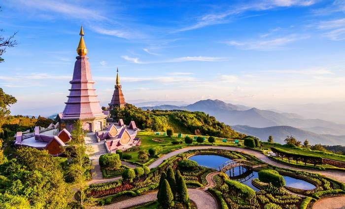 Two pagoda, Inthanon Mountain, Chiang Mai, Thailand shutterstock_227981773.jpg