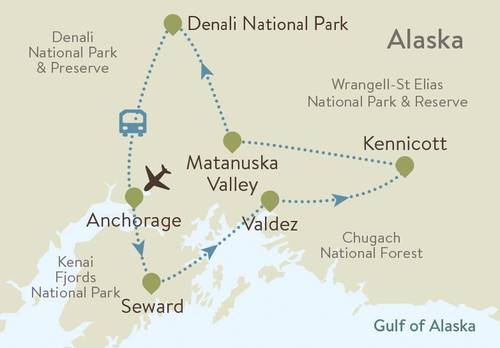 Alaska Itinerary Map