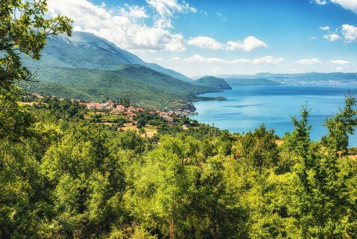 Lake Ohrid as seen from Galicica National Park, Macedonia