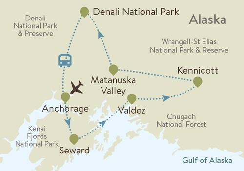 Alaska Itinerary Map