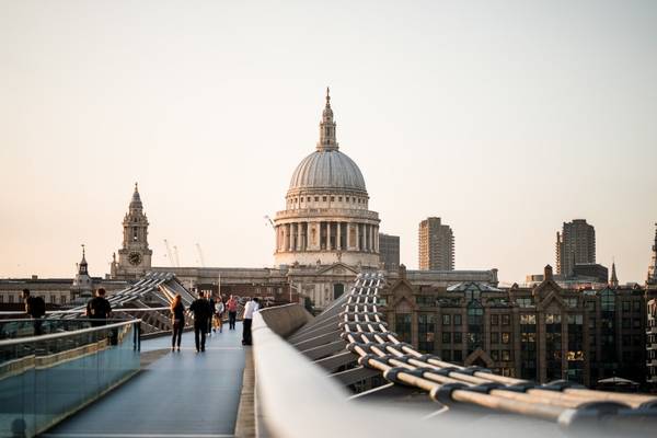 The bridge in front of St Paul’s cathedral