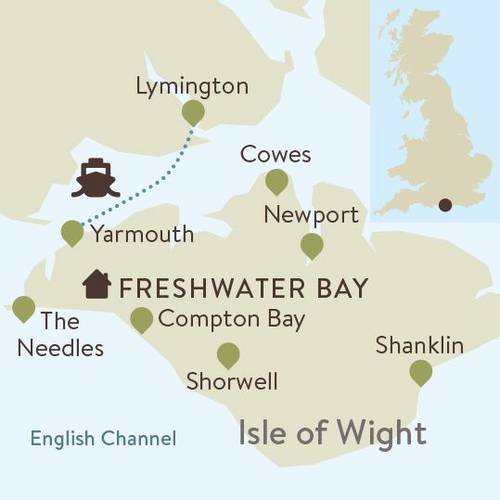 Isle of Wight Family Walking Itinerary Map