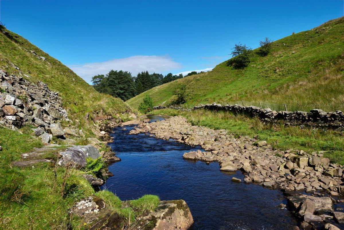 A view of the river Rawthey , Uldale, near Sedbergh. Yorkshire Dales National Park
