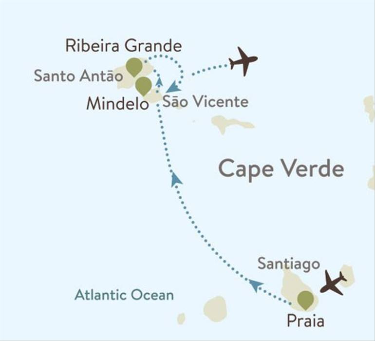 Cape Verde Itinerary Map